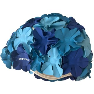 Czepek pływacki Crowell Kwiaty Flower niebieski kol.3 Crowell
