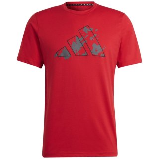 Koszulka męska adidas Train Essentials Seasonal Training Graphic czerwona IJ9604 M Adidas