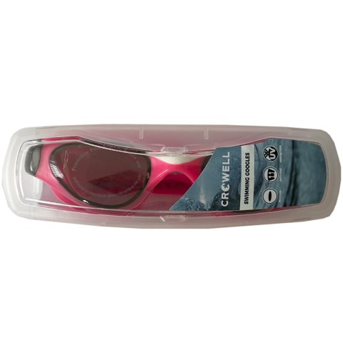 Okulary pływackie dla dzieci Crowell GS23 Splash różowo-czarne Crowell