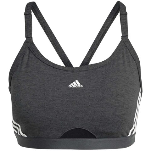 Stanik damski adidas Aeroreact Training Light-Support 3-Stripes Bra ciemnoszary HC7870 L Adidas