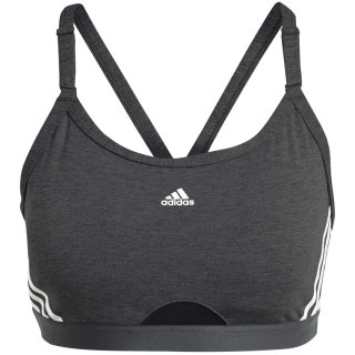 Stanik damski adidas Aeroreact Training Light-Support 3-Stripes Bra ciemnoszary HC7870 XS Adidas