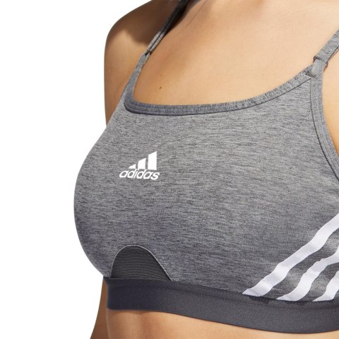 Stanik damski adidas Aeroreact Training Light-Support 3-Stripes Bra ciemnoszary HC7870 XS Adidas