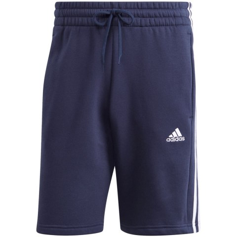 Spodenki męskie adidas Essentials Fleece 3-Stripes Shorts granatowe IJ6484 S Adidas