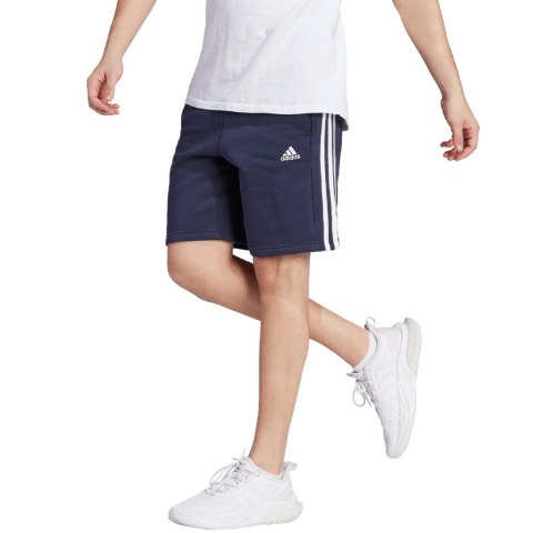 Spodenki męskie adidas Essentials Fleece 3-Stripes Shorts granatowe IJ6484 S Adidas