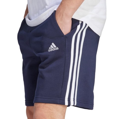 Spodenki męskie adidas Essentials Fleece 3-Stripes Shorts granatowe IJ6484 S Adidas