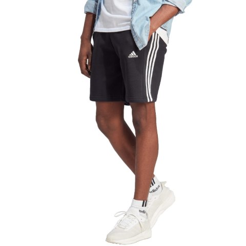 Spodenki męskie adidas Essentials Fleece 3-Stripes czarne IB4026 M Adidas