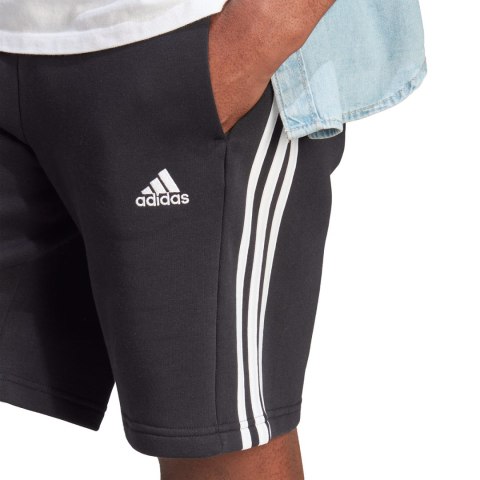Spodenki męskie adidas Essentials Fleece 3-Stripes czarne IB4026 S Adidas