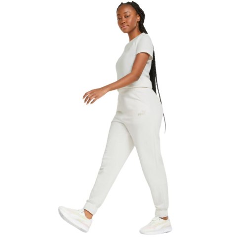 Spodnie damskie Puma ESS+ Embroidery High-Waist Pants FL kremowe 670007 99 M Puma