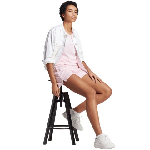 Spodenki damskie adidas Essentials Linear French Terry różowe IC6877 L Adidas