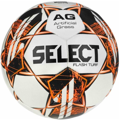 Piłka nożna Select Flash Turf v23 biało-pomarańczowa 17894 4 Select