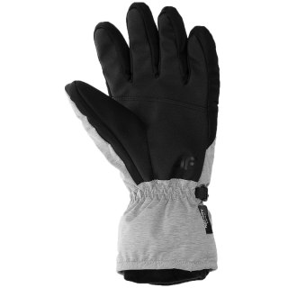 Rękawice narciarskie damskie 4F FNK F099 zimny jasny szary melanż 4FAW23AFGLF099 27M XL 4F