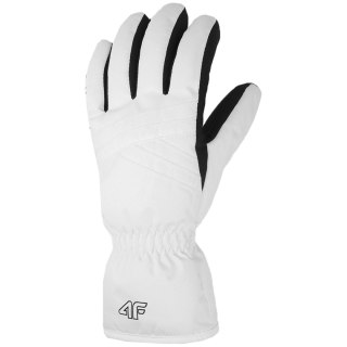 Rękawice narciarskie damskie 4F FNK F106 białe 4FWAW23AFGLF106 10S XL 4F