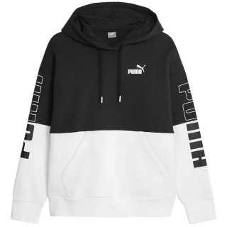 Bluza damska Puma Power Colorblock Hoodie FL czarno-biała 676023 01 Puma