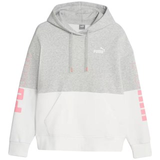 Bluza damska Puma Power Colorblock Hoodie FL szaro-biała 676023 04 Puma