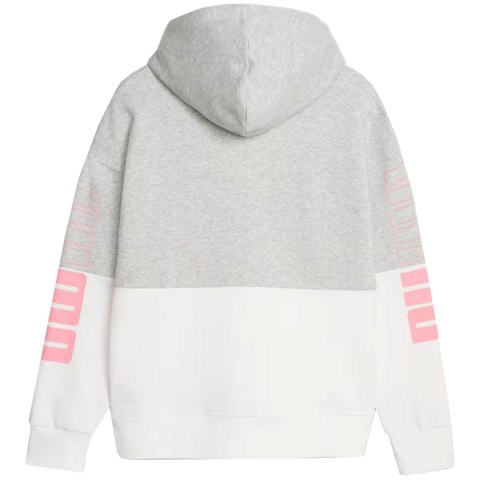 Bluza damska Puma Power Colorblock Hoodie FL szaro-biała 676023 04 Puma Bluza damska Puma Power Colorblock Hoodie FL szaro-biała 676023 04 Puma