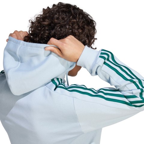 Bluza męska adidas Essentials Fleece 3-Stripes Full-Zip błękitna IJ8932 Adidas Bluza męska adidas Essentials Fleece 3-Stripes Full-Zip błękitna IJ8932 Adidas