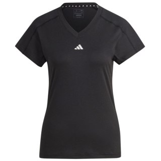 Koszulka damska adidas Aeroready Train Essentials Minimal Branding V-Neck Tee czarna HN5543 Adidas