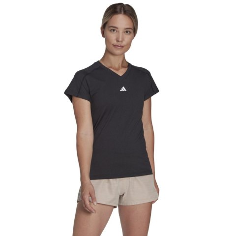 Koszulka damska adidas Aeroready Train Essentials Minimal Branding V-Neck Tee czarna HN5543 Adidas Koszulka damska adidas Aeroready Train Essentials Minimal Branding V-Neck Tee czarna HN5543 Adidas