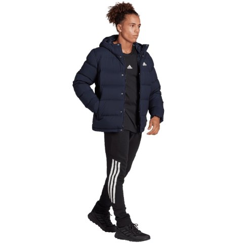 Kurtka męska adidas Helionic Hooded Down granatowa HG8750 Adidas