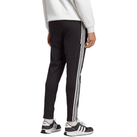 Spodnie męskie adidas Essentials Single Jersey Tapered Open Hem 3-Stripes czarne IC0044 Adidas Spodnie męskie adidas Essentials Single Jersey Tapered Open Hem 3-Stripes czarne IC0044 Adidas