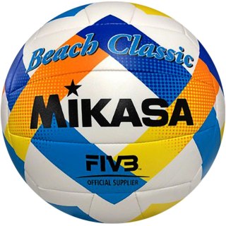 Piłka siatkowa plażowa Mikasa Beach Classic biało-niebiesko-żółta BV543C-VXA-Y 5 Mikasa