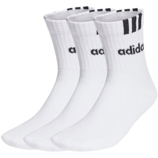 Skarpety adidas 3-Stripes Linear Half-Crew Cushioned 3P białe HT3437 43-45 Adidas