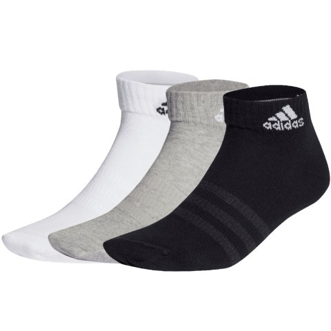 Skarpety adidas Thin and Light Ankle Socks 3P białe, szare, czarne IC1283 37-39 Adidas
