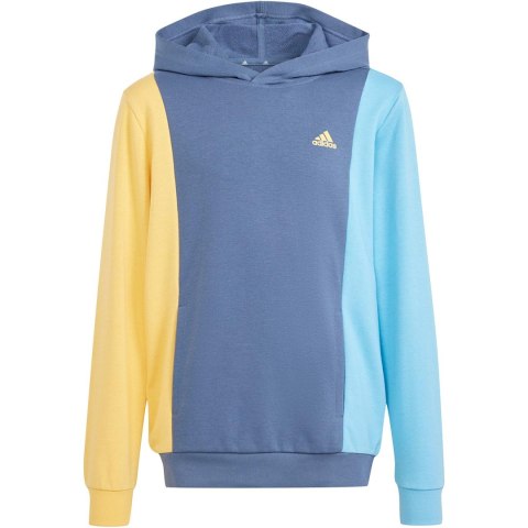 Bluza dla dzieci adidas CB FT HD niebiesko-żółta IS2689 128cm Adidas