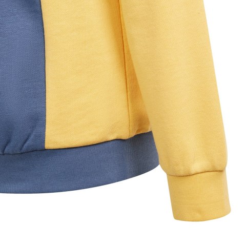 Bluza dla dzieci adidas CB FT HD niebiesko-żółta IS2689 128cm Adidas