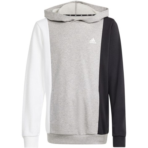 Bluza dla dzieci adidas CB FT HD szaro-biało-czarna IP0386 140cm Adidas