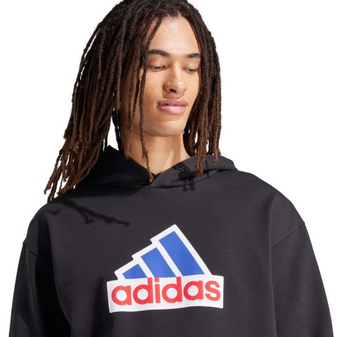 Bluza męska adidas FI BOS HD OLY czarna IS3233 M Adidas