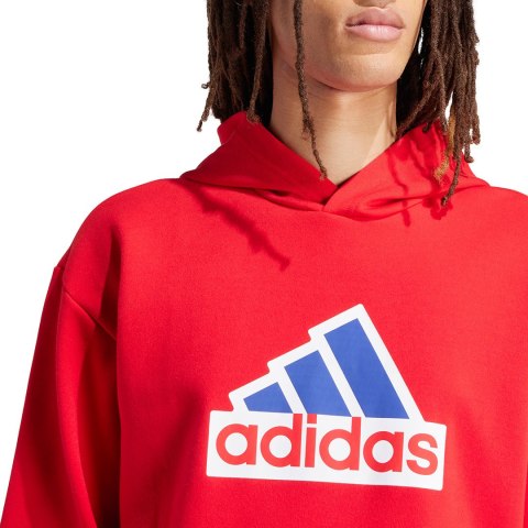 Bluza męska adidas FI BOS HD OLY czerwona IS8338 S Adidas
