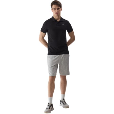 Koszulka męska polo 4F M129 głęboka czerń 4FWSS24TPTSM129 20S S 4F
