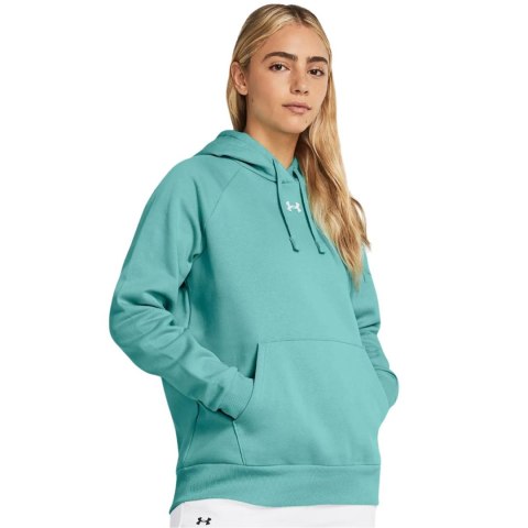 Bluza damska Under Armour Rival Flecce Hoodie miętowa 1379500 482 L Under Armour