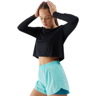 Koszulka damska longsleeve 4F F218 głęboka czerń 4FWSS24TFLOF218 20S L 4F