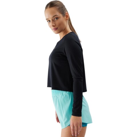 Koszulka damska longsleeve 4F F218 głęboka czerń 4FWSS24TFLOF218 20S XS 4F