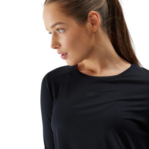 Koszulka damska longsleeve 4F F218 głęboka czerń 4FWSS24TFLOF218 20S XS 4F