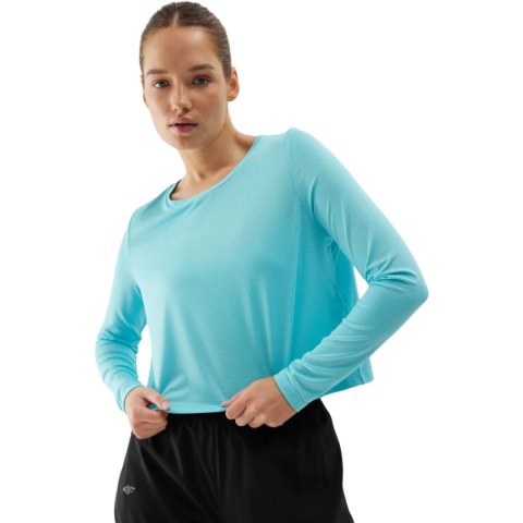 Koszulka damska longsleeve 4F F218 niebieska 4FWSS24TFLOF218 33S S 4F