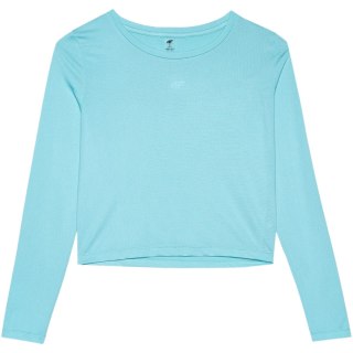 Koszulka damska longsleeve 4F F218 niebieska 4FWSS24TFLOF218 33S S 4F