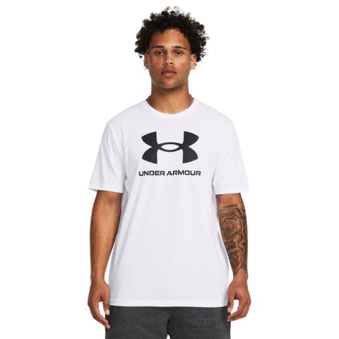 Koszulka męska Under Armour Sportstyle Logo biała 1382911 100 M Under Armour