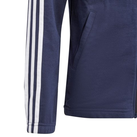 Bluza dla dzieci adidas Essentials 3-Stripes Full-Zip Hoodie granatowa IB1667 Adidas Bluza dla dzieci adidas Essentials 3-Stripes Full-Zip Hoodie granatowa IB1667 Adidas