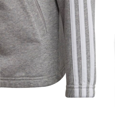 Bluza dla dzieci adidas Essentials 3-Stripes Full-Zip Hoodie szara IC3635 Adidas Bluza dla dzieci adidas Essentials 3-Stripes Full-Zip Hoodie szara IC3635 Adidas
