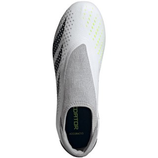 Buty piłkarskie adidas Predator Accuracy.3 Laceless FG biało-szare GZ0021 Adidas
