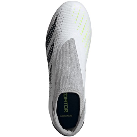 Buty piłkarskie adidas Predator Accuracy.3 Laceless FG biało-szare GZ0021 Adidas Buty piłkarskie adidas Predator Accuracy.3 Laceless FG biało-szare GZ0021 Adidas
