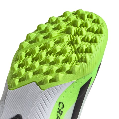 Buty piłkarskie dla dzieci adidas X Crazyfast.3 Laceless TF biało-zielone IE1499 Adidas