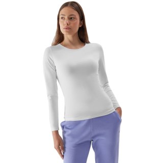 Koszulka damska longsleeve 4F F167 biała 4FAW23TLONF167 10S 4F