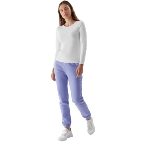 Koszulka damska longsleeve 4F F167 biała 4FAW23TLONF167 10S 4F Koszulka damska longsleeve 4F F167 biała 4FAW23TLONF167 10S 4F