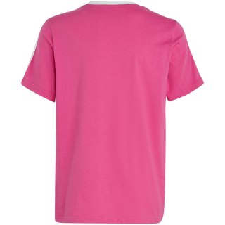Koszulka dla dzieci adidas Essentials 3-Stripes Cotton Loose Fit Boyfriend Tee różowa IC3639 Adidas