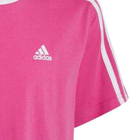 Koszulka dla dzieci adidas Essentials 3-Stripes Cotton Loose Fit Boyfriend Tee różowa IC3639 Adidas Koszulka dla dzieci adidas Essentials 3-Stripes Cotton Loose Fit Boyfriend Tee różowa IC3639 Adidas