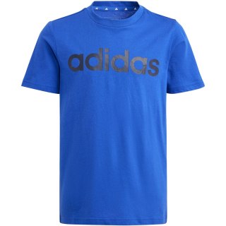 Koszulka dla dzieci adidas Essentials Linear Logo Cotton Tee niebieska IB4090 Adidas